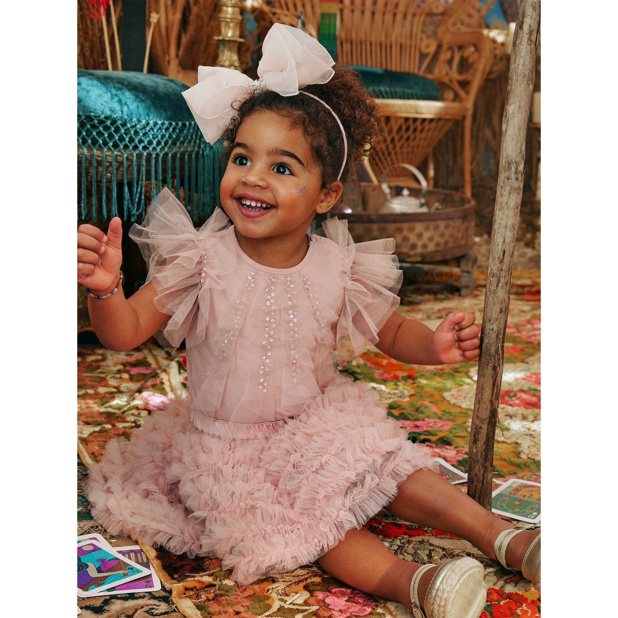 Tutu du Monde Crystal Bow Headband Porcelain Pink Pack of 3