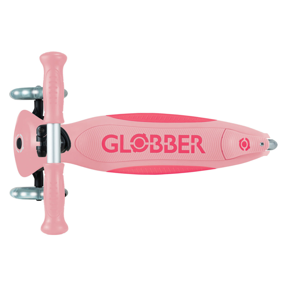 Globber Primo Foldable Plus Lights V2 可摺疊滑板車 - Pastel Pink / Fuchsia (3 - 9Y+)