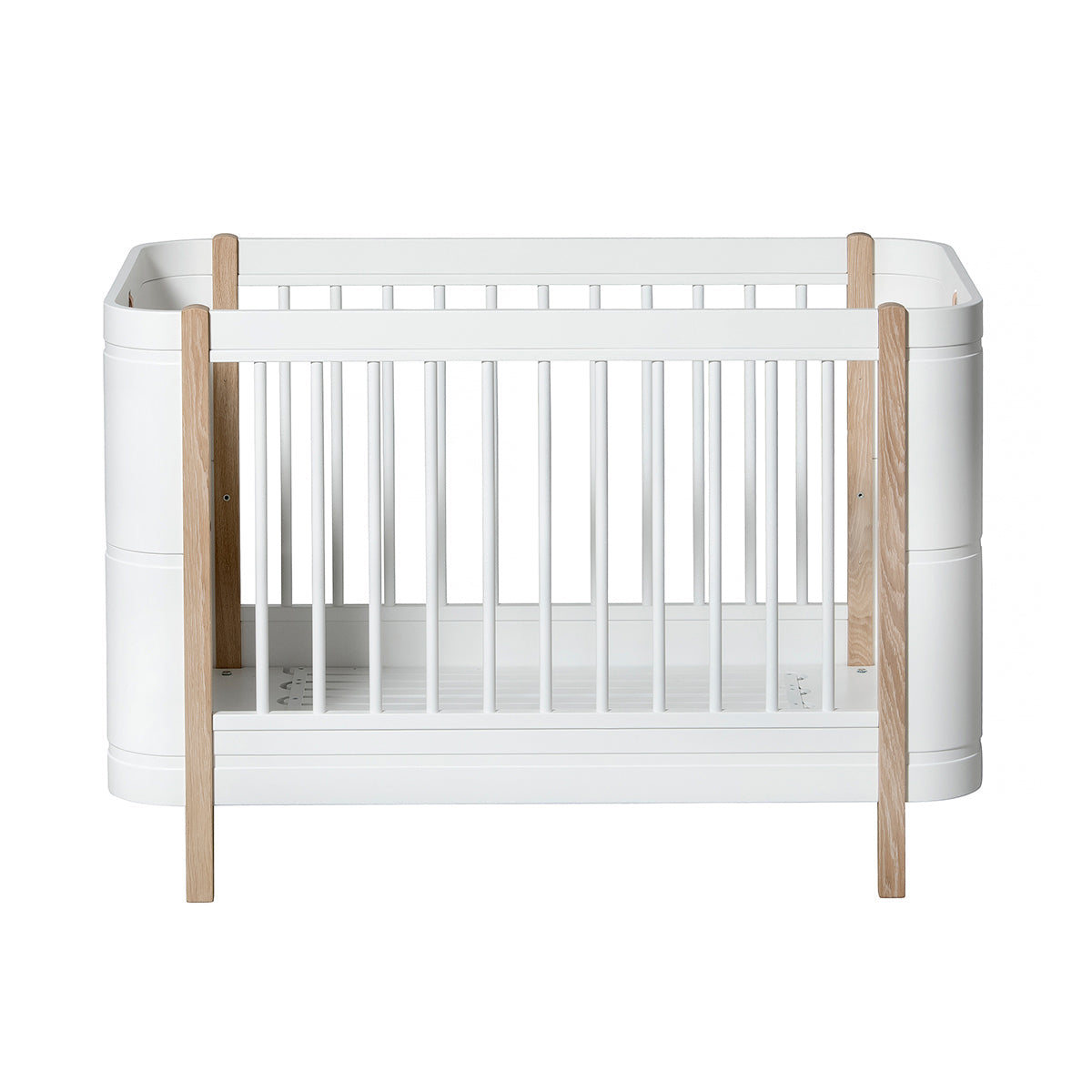 Oliver Furniture Wood Mini+ Cot Bed (Without Junior Conversion Kit) - White/Oak