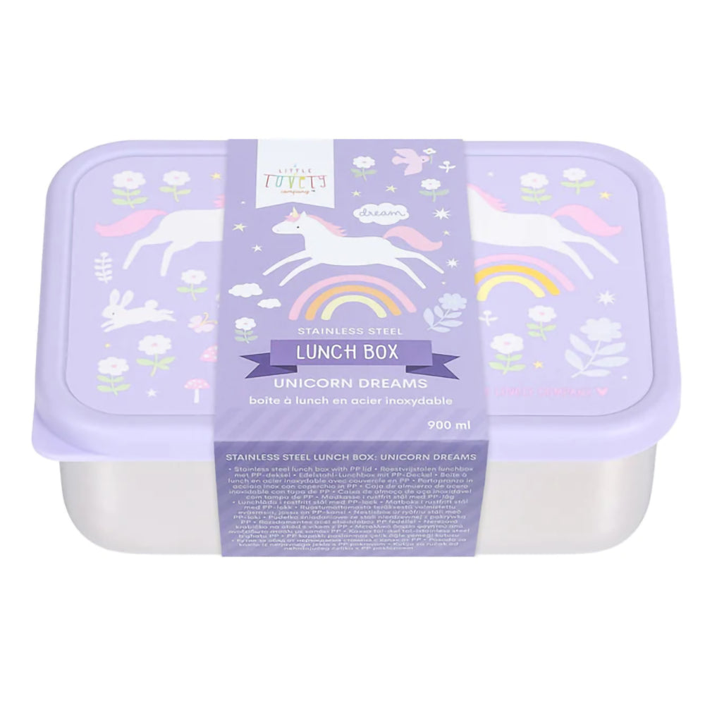 a-little-lovely-company-stainless-steel-lunch-box-unicorn-dreams