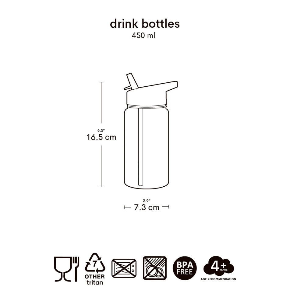 A Little Lovely Company Water Bottle: Hearts