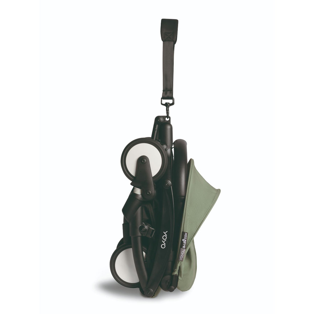 BABYZEN YOYO² 0+ 6+ Baby Stroller Complete Set - Black Frame with Olive 0+ Newborn Pack & 6+ Color Pack