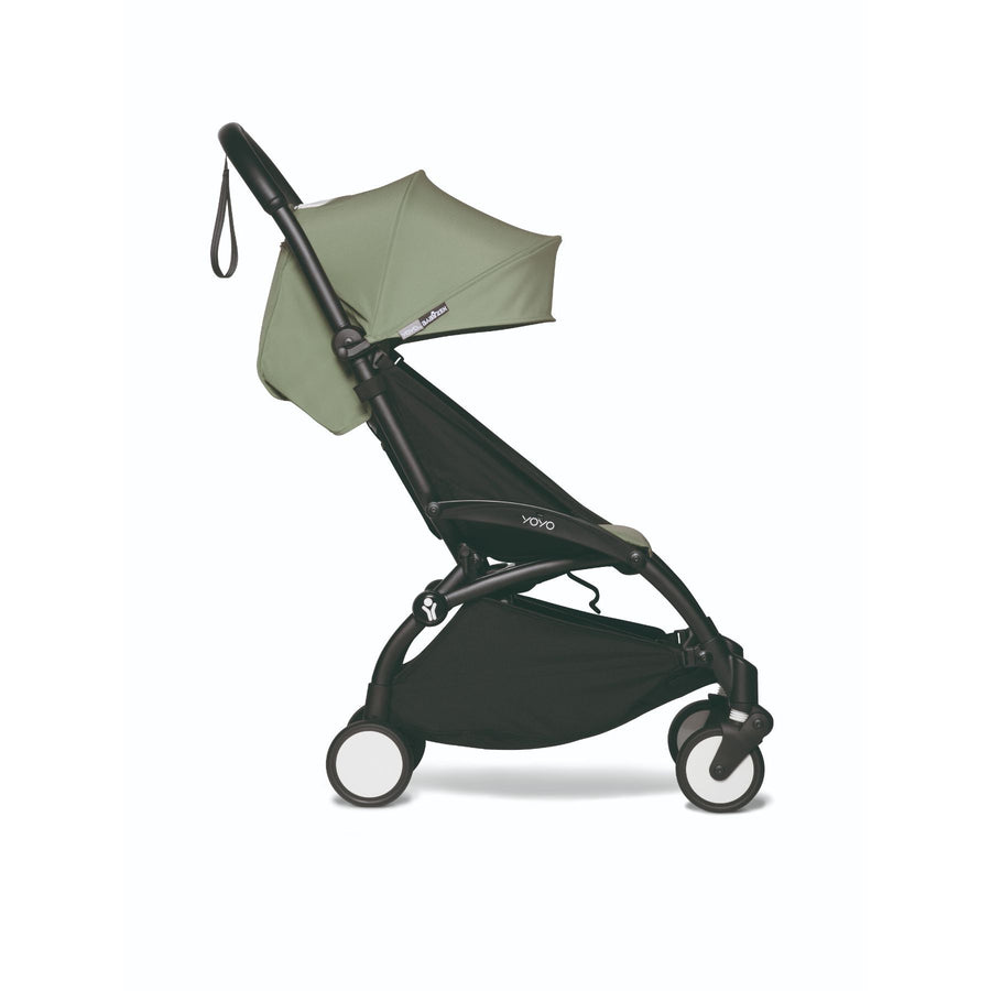 BABYZEN YOYO² 0+ 6+ Baby Stroller Complete Set - Black Frame with Olive 0+ Newborn Pack & 6+ Color Pack