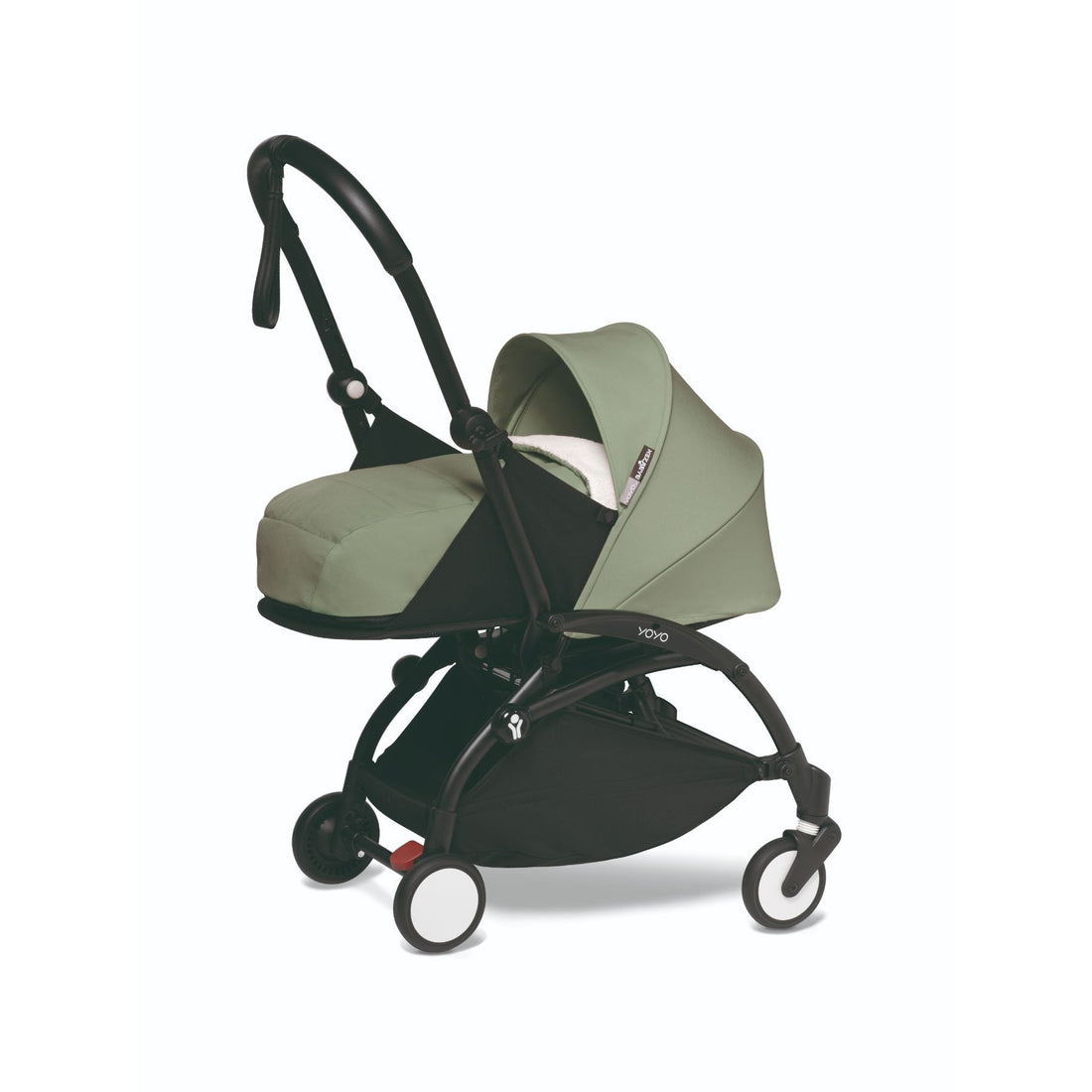 BABYZEN YOYO² 0+ 6+ Baby Stroller Complete Set - Black Frame with Olive 0+ Newborn Pack & 6+ Color Pack