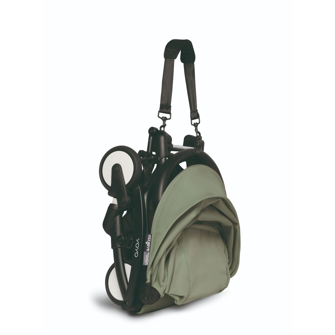 BABYZEN YOYO² 0+ 6+ Baby Stroller Complete Set - Black Frame with Olive 0+ Newborn Pack & 6+ Color Pack