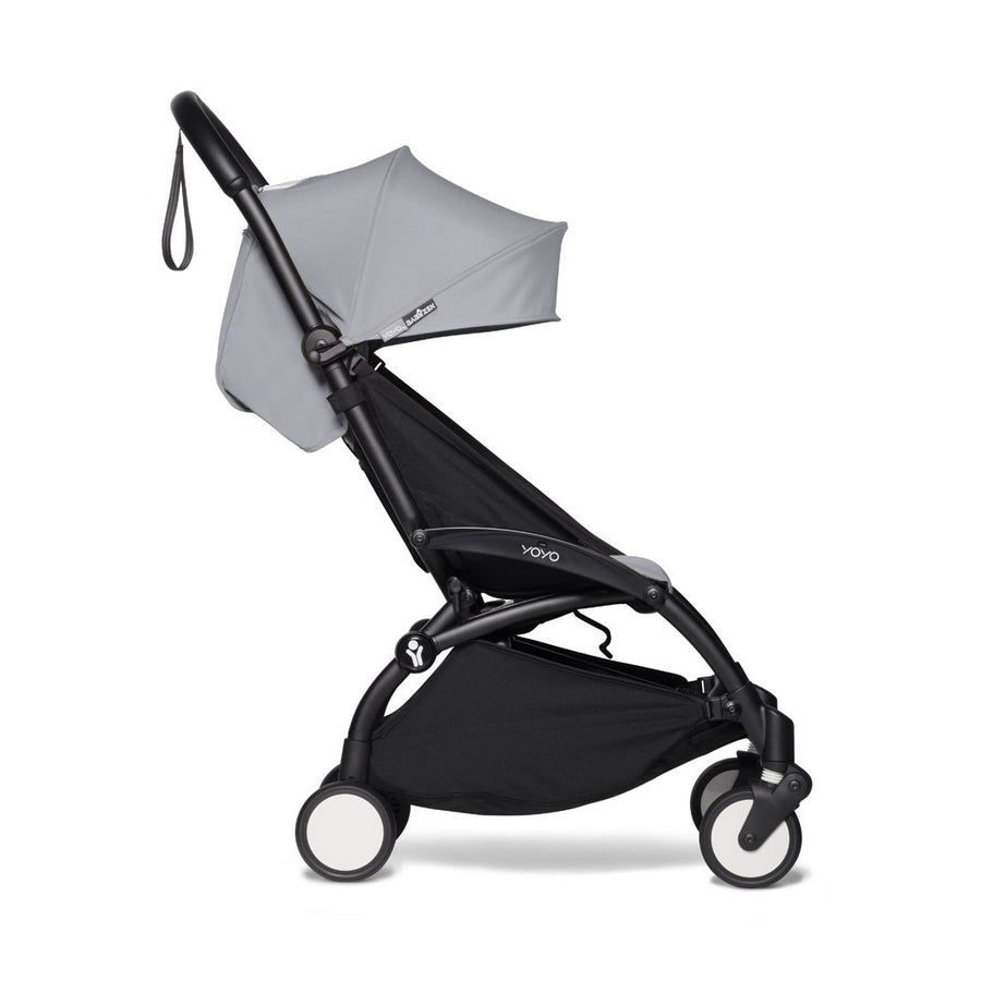 BABYZEN YOYO² 6+ Baby Stroller Set - Black Frame with Stone 6+ Color Pack