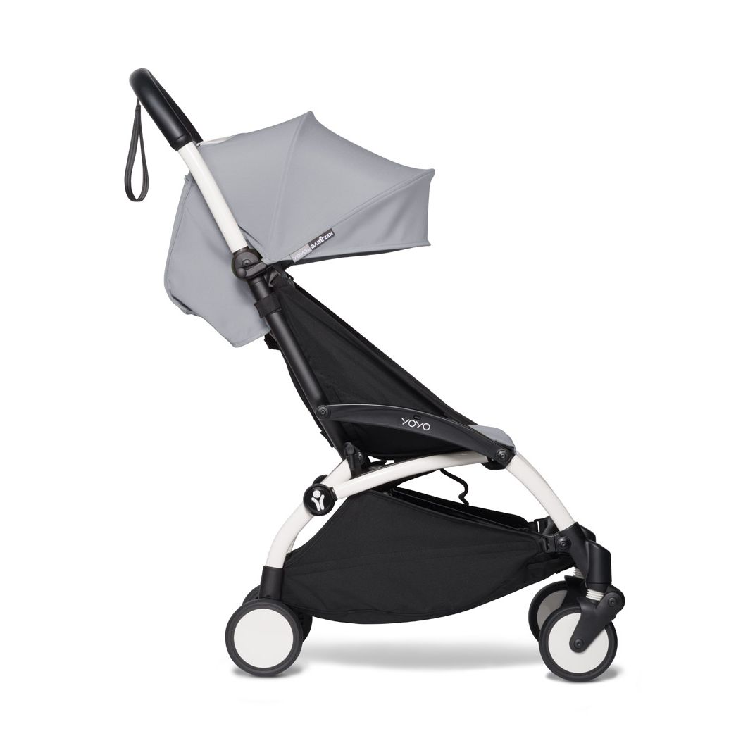 BABYZEN YOYO² 6+ Baby Stroller Set - White Frame with Stone 6+ Color Pack