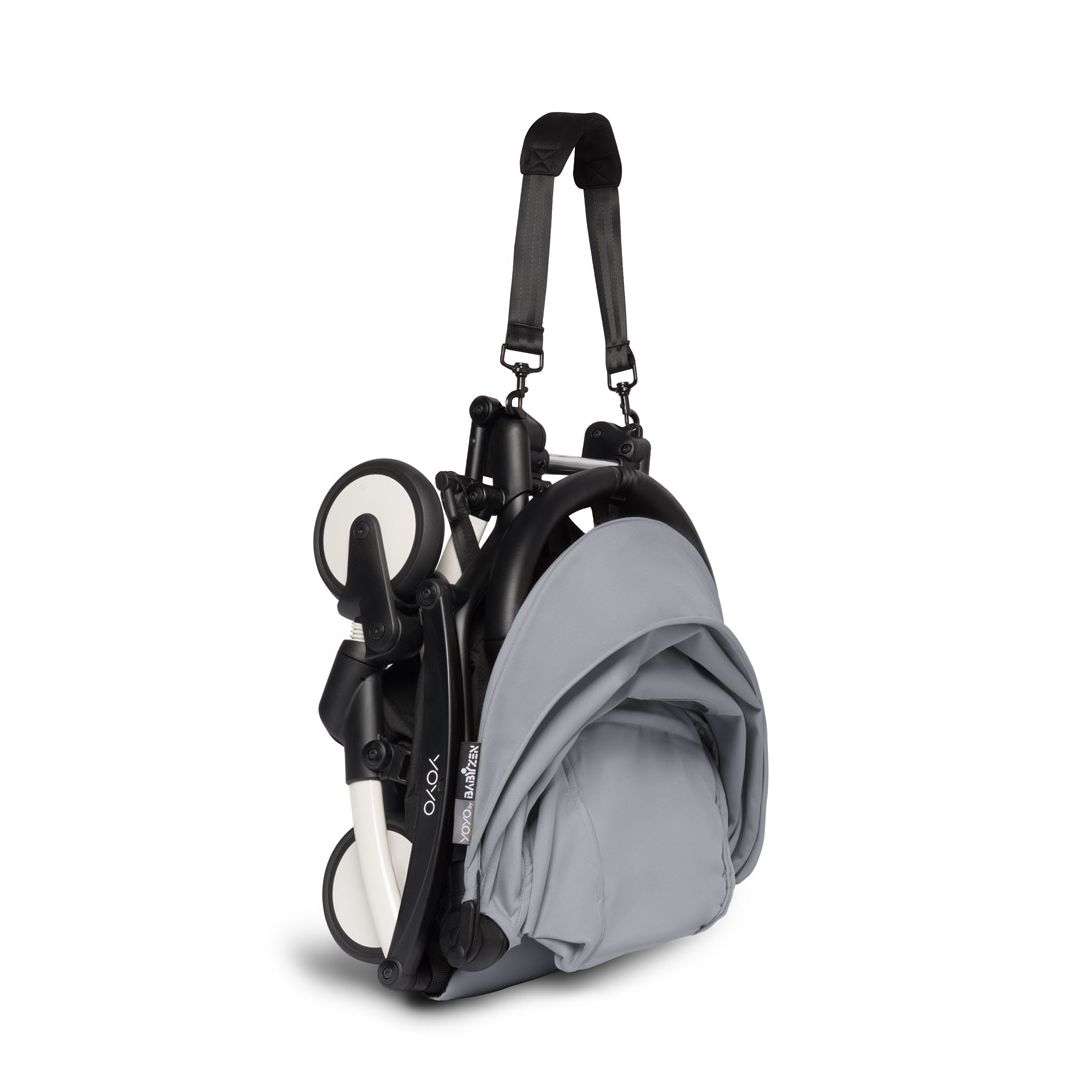 BABYZEN YOYO² 6+ Baby Stroller Set - White Frame with Stone 6+ Color Pack