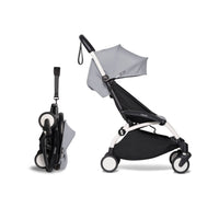 BABYZEN YOYO² 6+ Baby Stroller Set - White Frame with Stone 6+ Color Pack