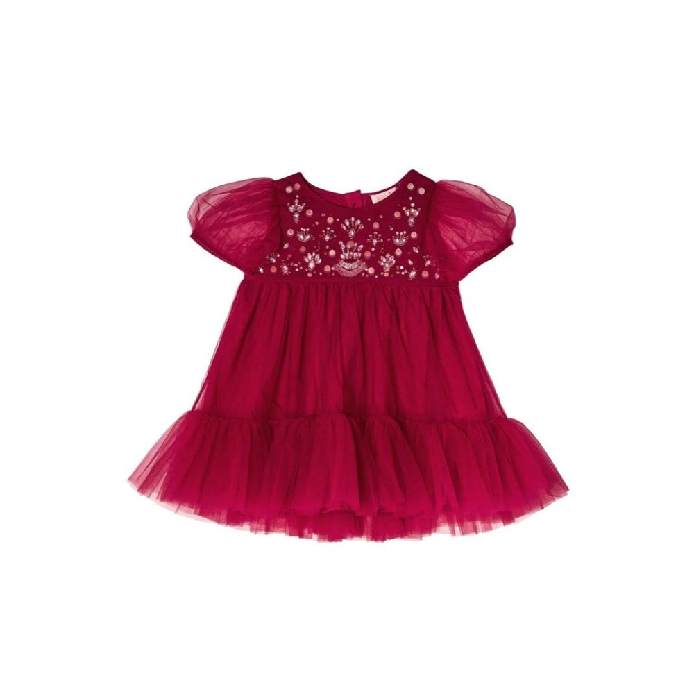 Tutu du Monde Bebe Merry More Tulle Dress - Crimson