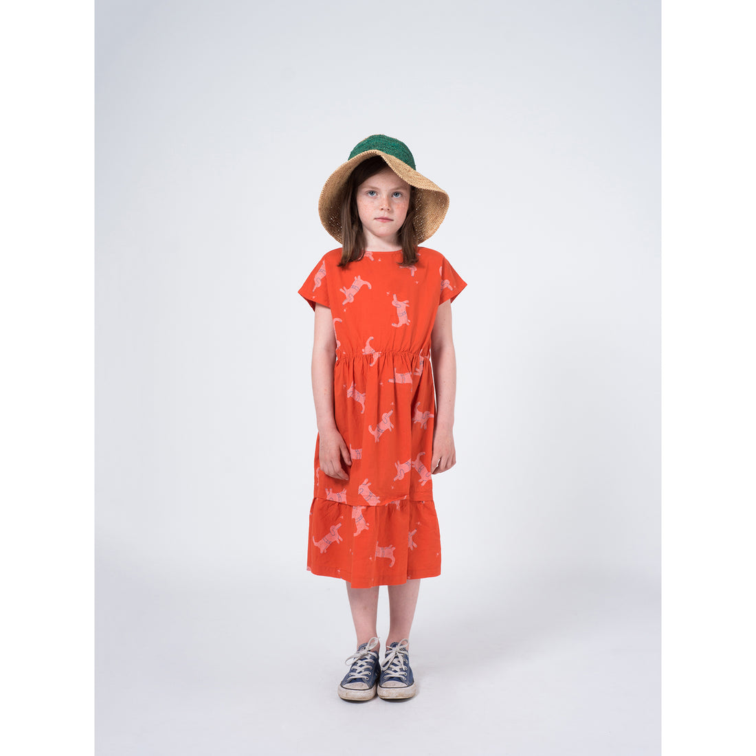 open lace back dress Morning Egg Ruffle Dress 12M