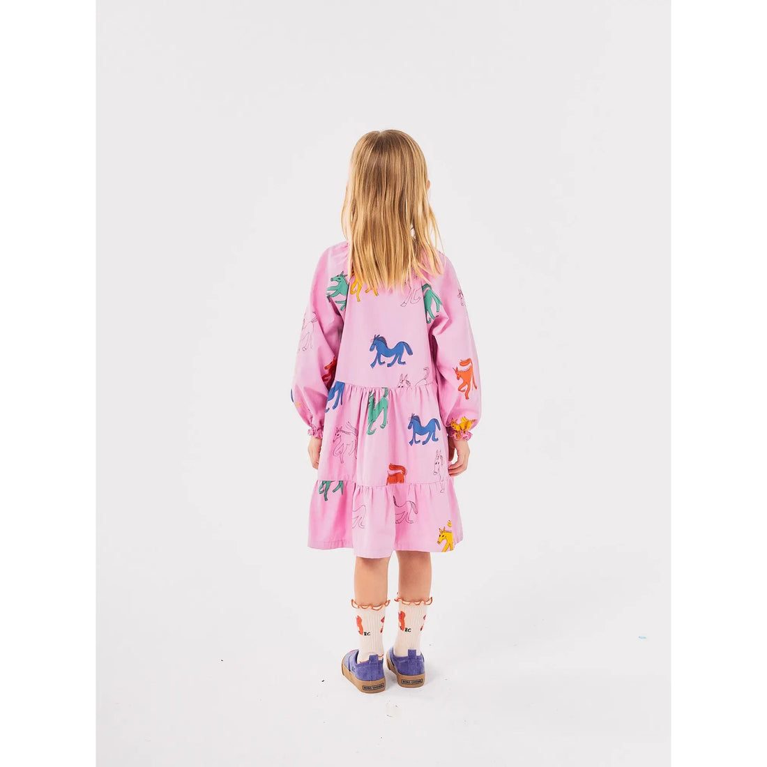 Bobo Choses Wonder Horse All Over Woven Dress - Pink – Petit