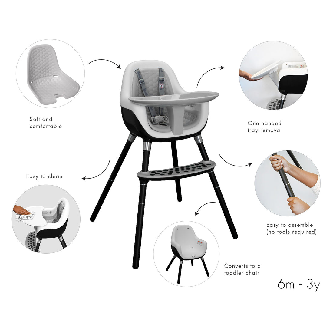 Bumbo High Chair Cool Grey – Petit Bazaar