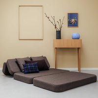 by KlipKlap KK 3 Fold Sofa - Brown W. Sand (Pre-Order; Est. Delivery in 5-8 Weeks)