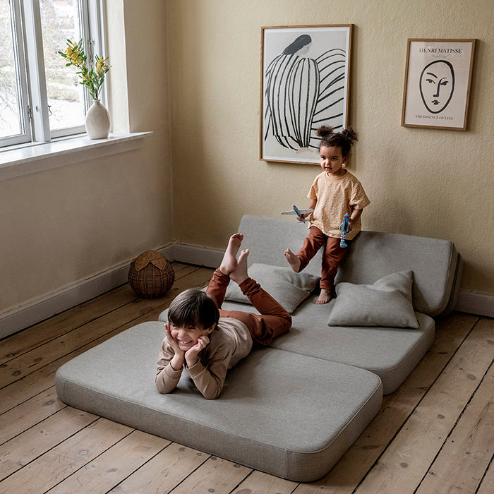 by KlipKlap KK 3 Fold Sofa 36x120x70cm - Multi Grey W. Grey