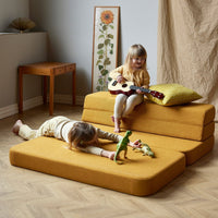 by KlipKlap KK 3 Fold Sofa - Mustard W. Mustard (Pre-Order; Est. Delivery in 5-8 Weeks)
