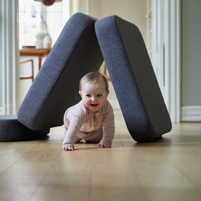 by KlipKlap KK 3 Fold Sofa Single Soft 36x70x70cm - Sand W. Sand