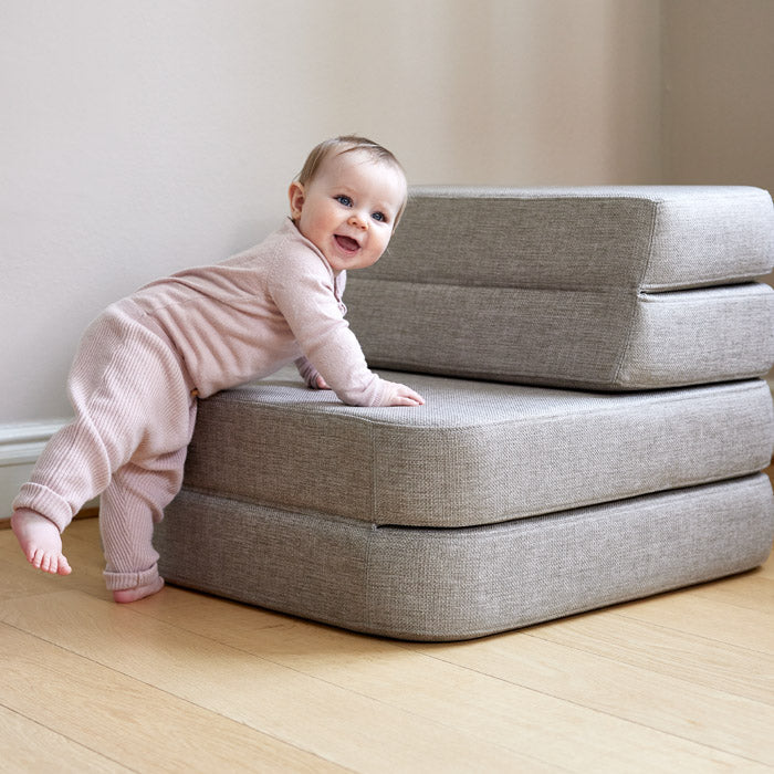by KlipKlap KK 3 Fold Sofa Single Soft 36x70x70cm - Soft Rose W. Rose