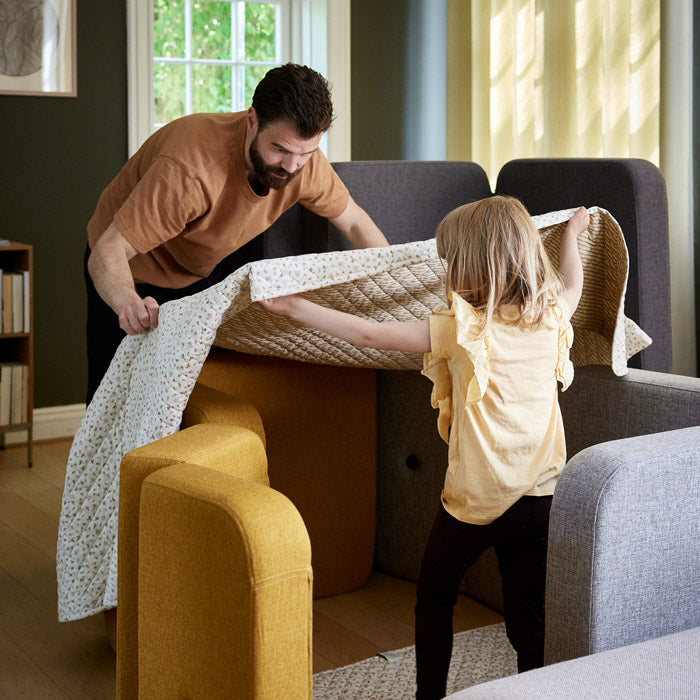 by KlipKlap KK 3 Fold Sofa Single Soft 36x70x70cm - Sand W. Sand