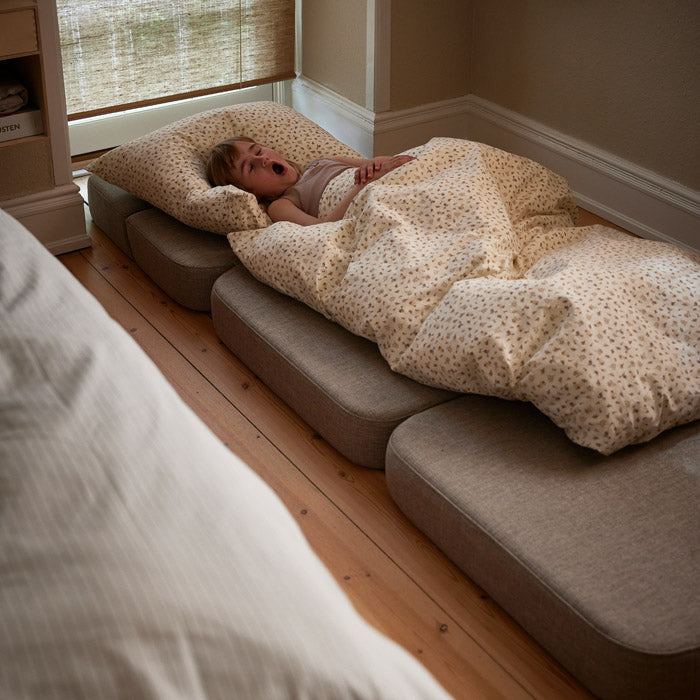 by KlipKlap KK 3 Fold Sofa Single Soft 36x70x70cm - Beige W. Sand