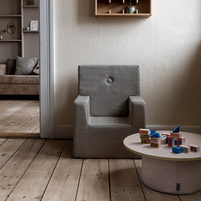 by KlipKlap KK Kids Chair XL 63x49x42cm - Brown W. Sand (Pre-Order; Est. Delivery in 3-6 Weeks)