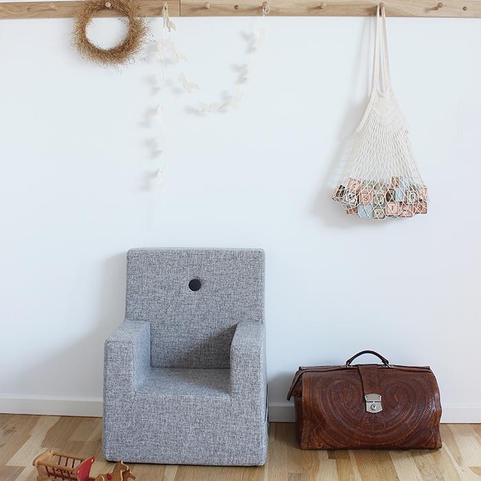 by KlipKlap KK Kids Chair XL 63x49x42cm - Multi Grey W. Grey (Pre-Order; Est. Delivery in 3-6 Weeks)