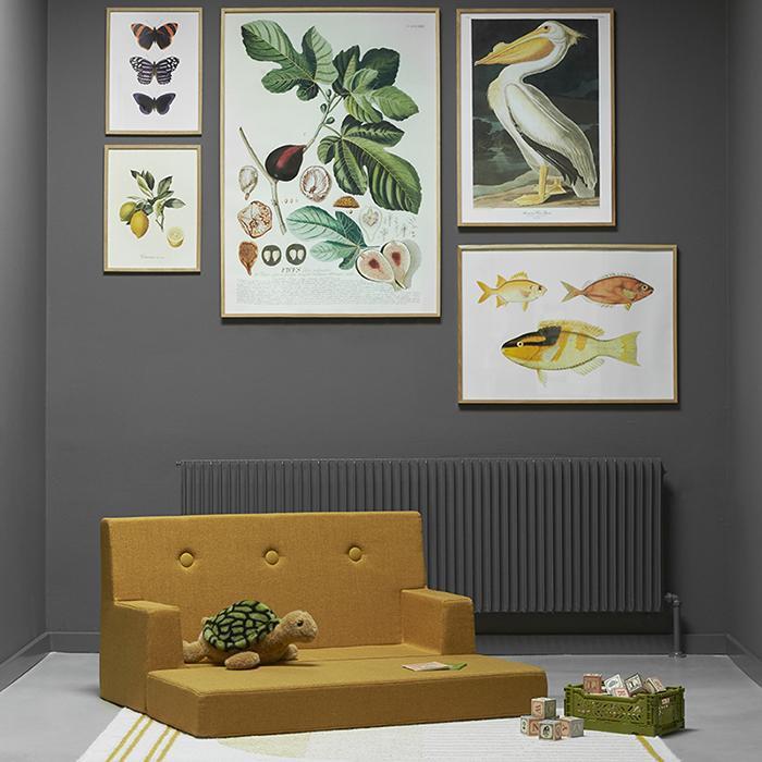 by KlipKlap KK Kids Sofa 64x100x40cm - Soft Rose W. Rose (Pre-Order; Est. Delivery in 3-6 Weeks)