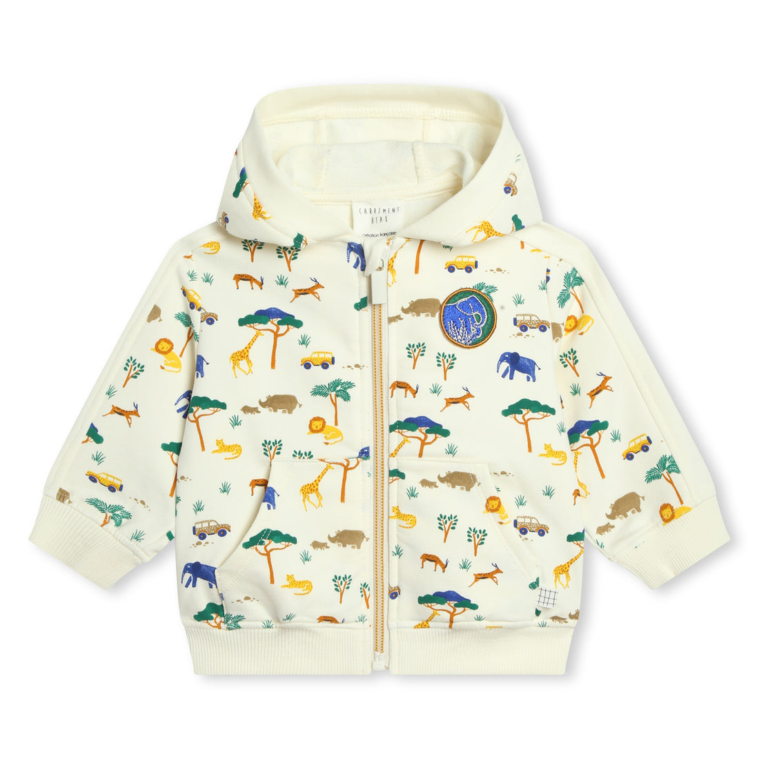 carrement-beau-hooded-cardigan-yellow-carr-s24y30128-519-12m