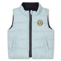 carrement-beau-puffer-jacket-sleeveless-navy-green-carr-w23y06037-v96-y02