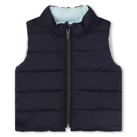 carrement-beau-puffer-jacket-sleeveless-navy-green-carr-w23y06037-v96-y02