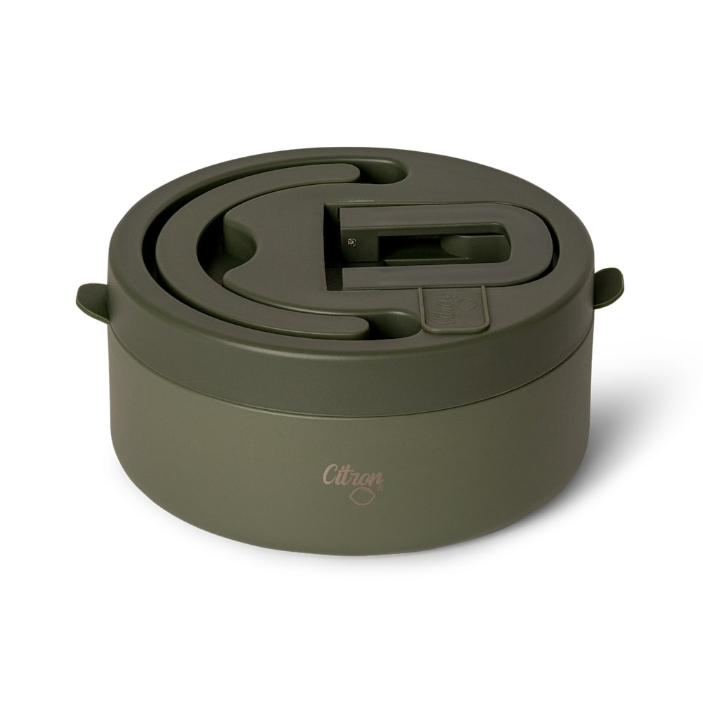 Citron Insulated Stainless Steel Food Jar 400ml - Olive Green