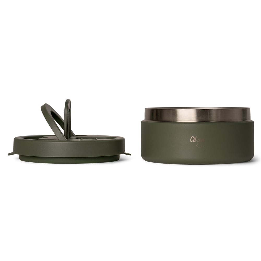 Citron Insulated Stainless Steel Food Jar 400ml - Olive Green