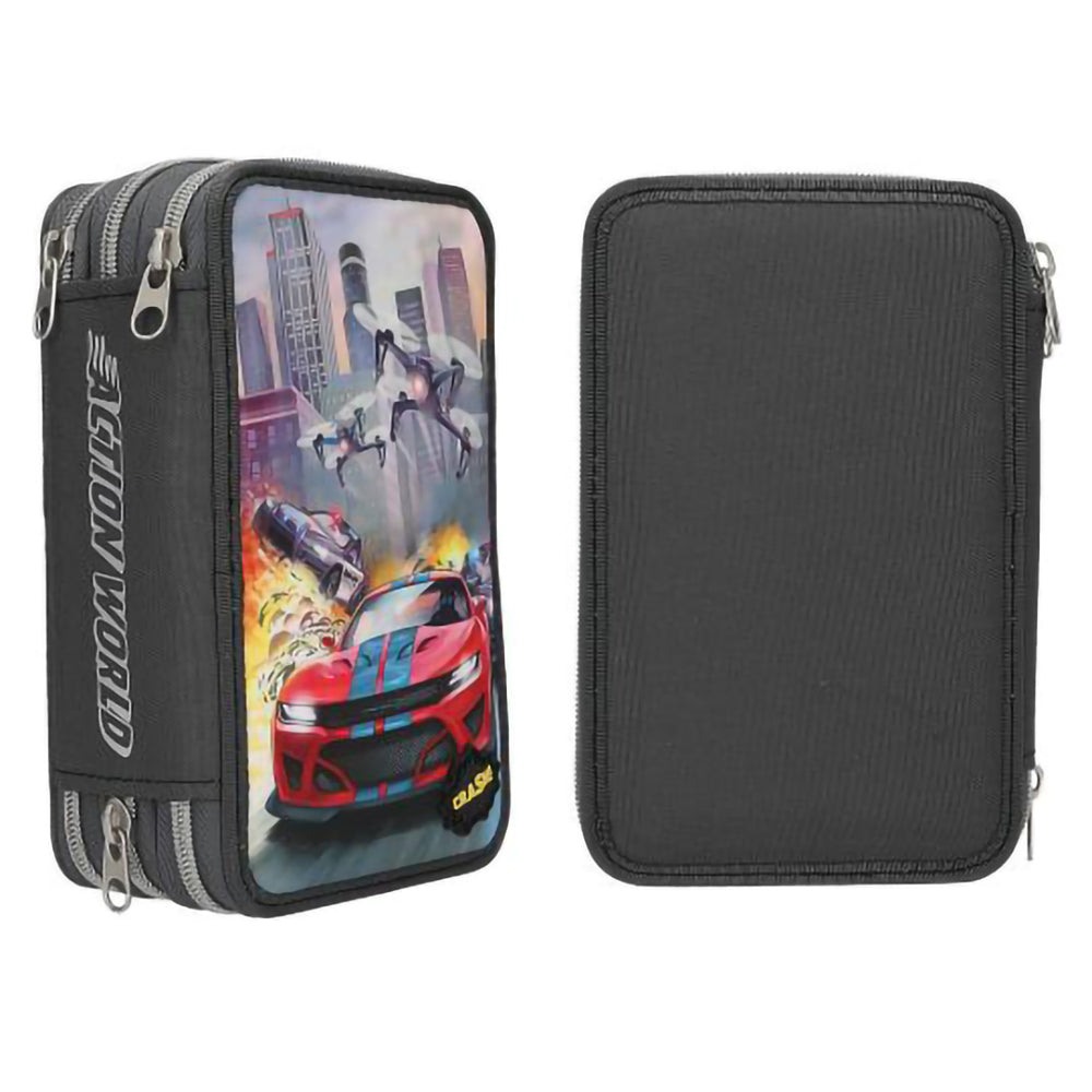 depesche-action-world-triple-pencil-case-with-led-drone-stationery-depe-0013981