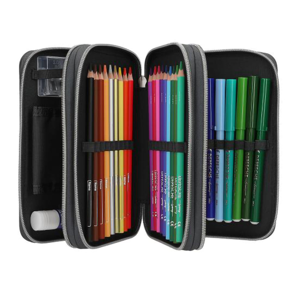 depesche-action-world-triple-pencil-case-with-led-drone-stationery-depe-0013981