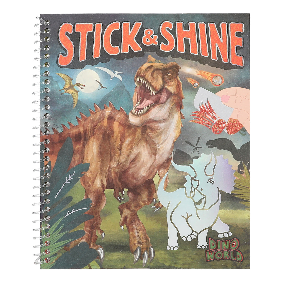 depesche-dino-world-colouring-book-stick-&-shine-depe-0012473