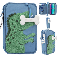 Depesche Dino World Double Pencil Case Blue Dini Mini