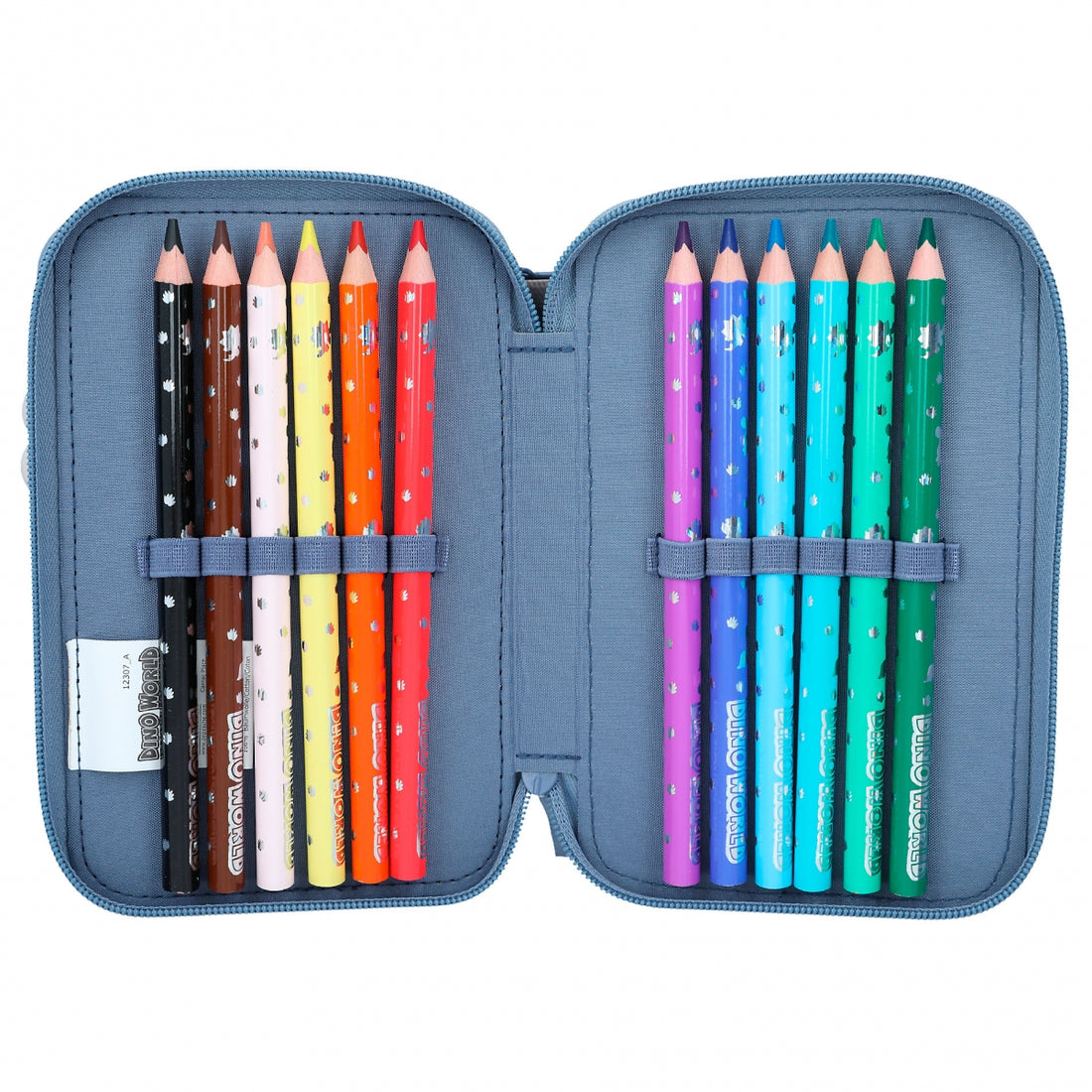 Depesche Dino World Double Pencil Case Blue Dini Mini