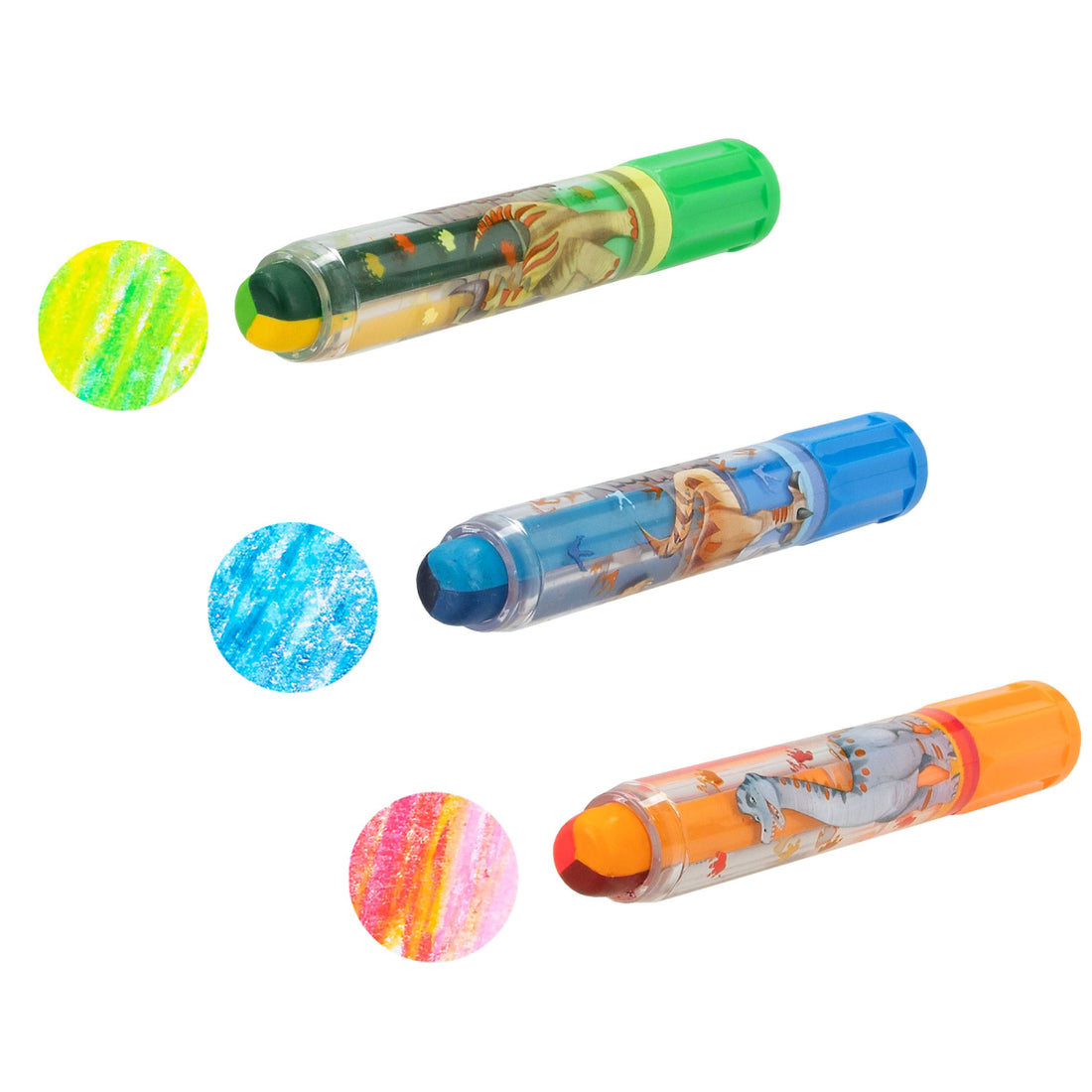 depesche-dino-world-mini-dino-tricoloured-wax-crayon-set-depe-0012175
