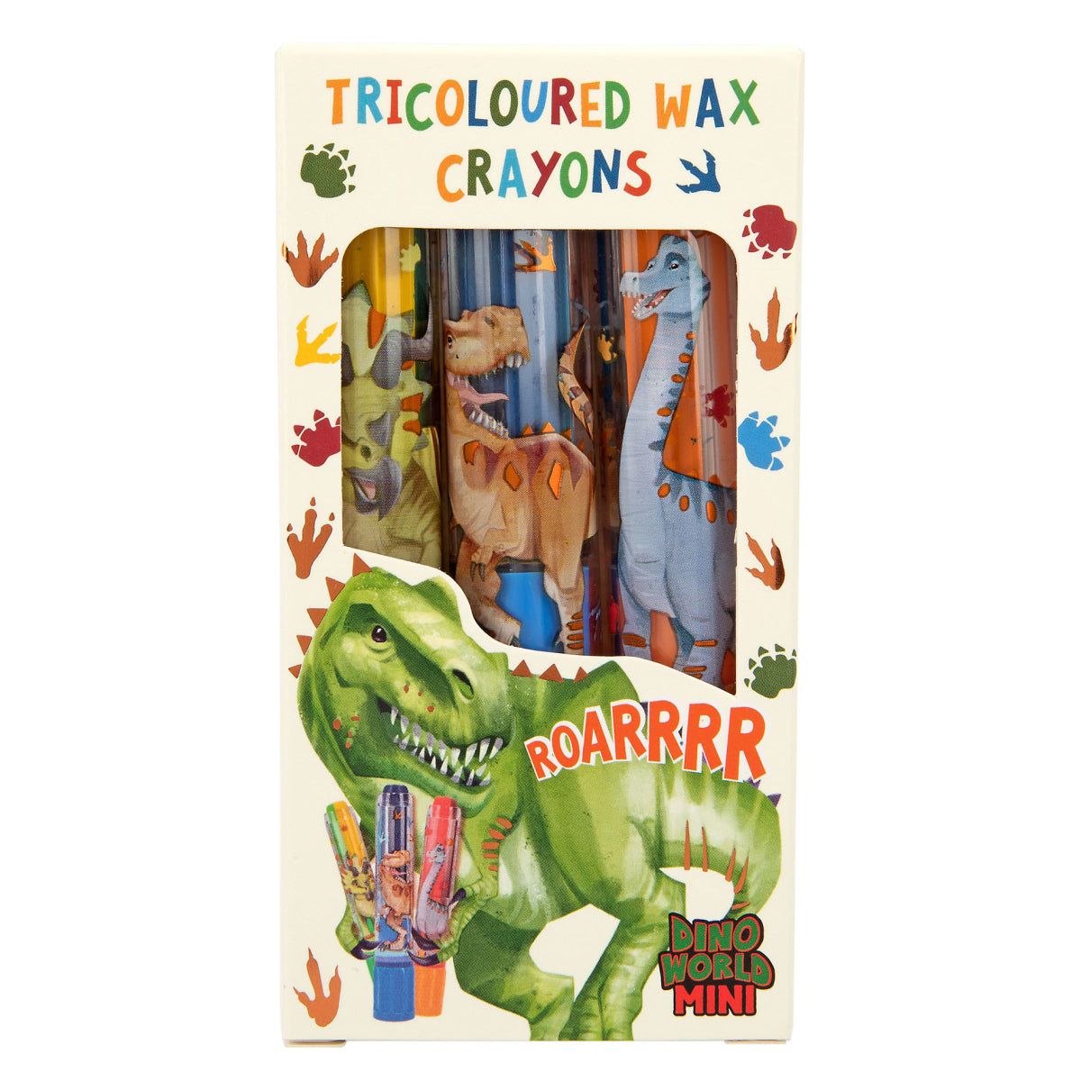 depesche-dino-world-mini-dino-tricoloured-wax-crayon-set-depe-0012175