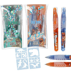 depesche-dino-world-tatoo-glitter-gel-pens