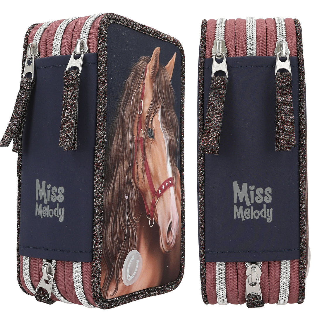 depesche-miss-melody-3-compartment-pencil-case-led-glitter-horse-depe-0013190