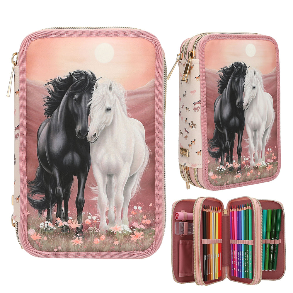 depesche-miss-melody-triple-pencil-case-blossom-pony-stationery-depe-0013968