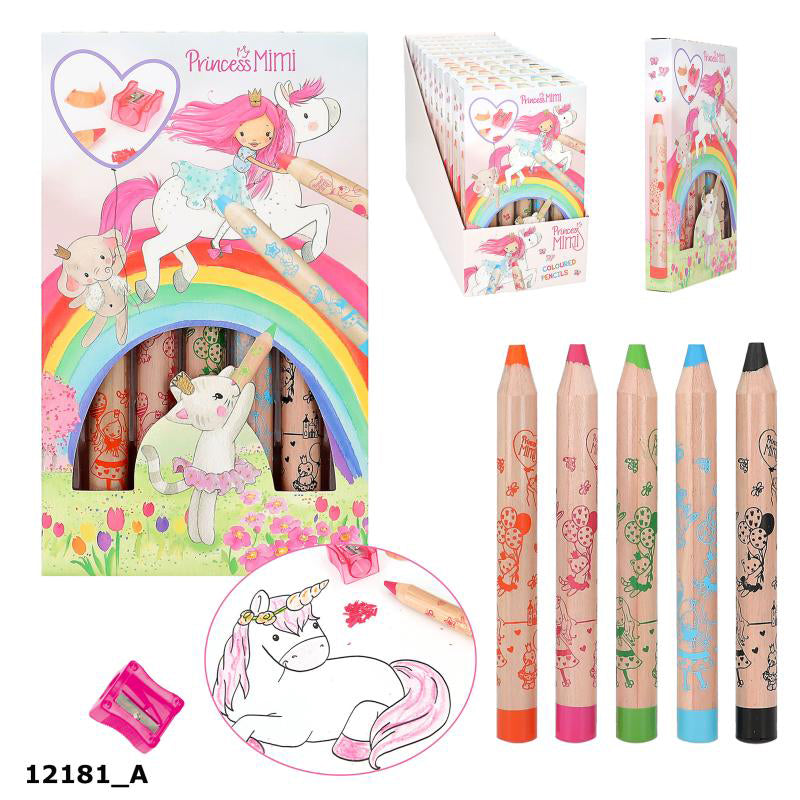 depesche-princess-mimi-colouring-pencils-with-sharpener-depe-0012181