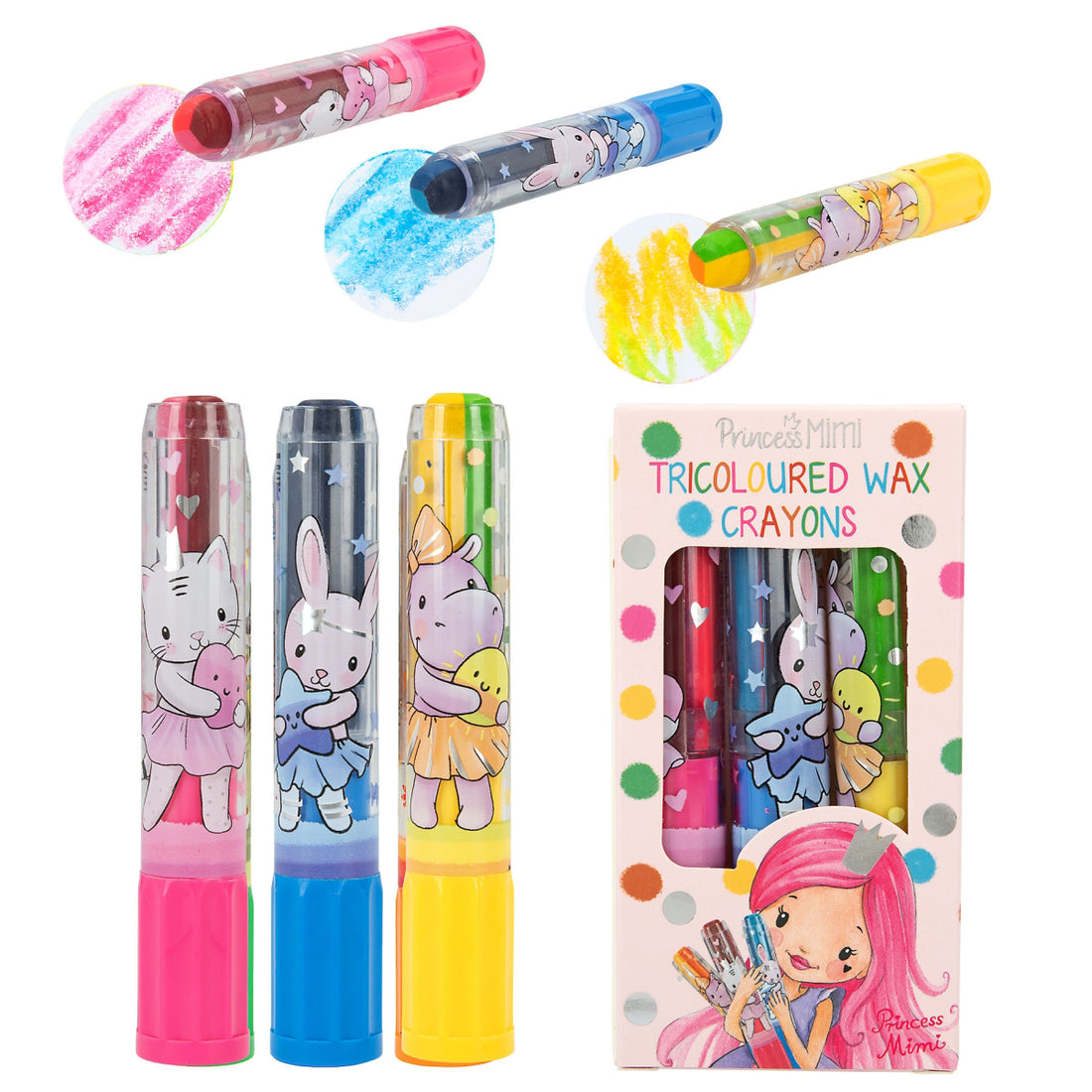 depesche-princess-mimi-tricoloured-wax-crayon-set-depe-0012176