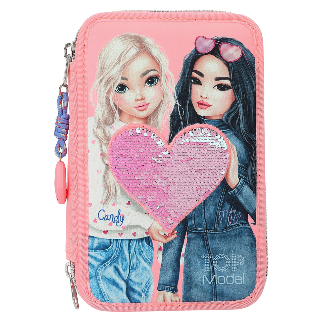 depesche-topmodel-3-compartment-pencil-case-with-rubbing-sequins-depe-0012950
