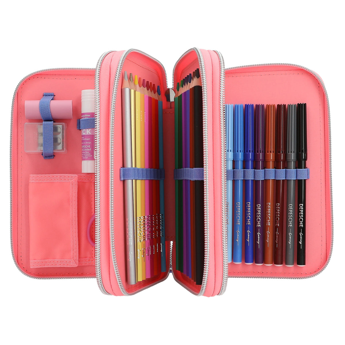 depesche-topmodel-3-compartment-pencil-case-with-rubbing-sequins-depe-0012950