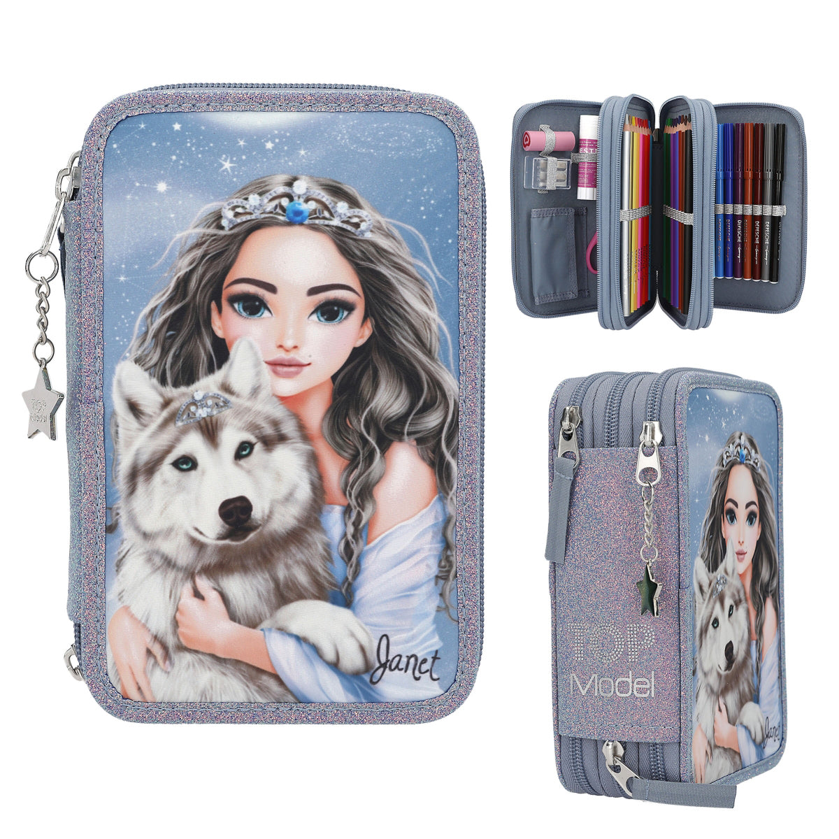 depesche-topmodel-3-compartment-pencil-case-wolf-depe-0013149