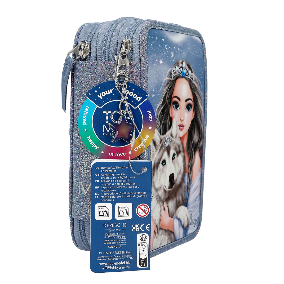 depesche-topmodel-3-compartment-pencil-case-wolf-depe-0013149