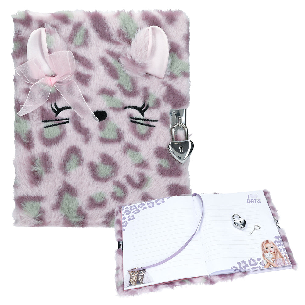 depesche-topmodel-cosy-cat-diary-with-lock-lilac-stationery-depe-0014200