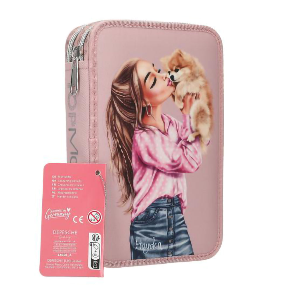 depesche-topmodel-double-pencil-case-dots-stationery-depe-0014008